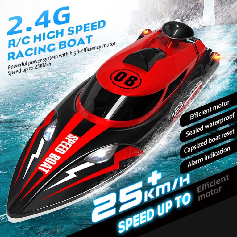 Vocdikficy – Bateau RC S1 – 2.4G – 30 Km/h – Double Hélice, étanche – Avec Batterie Rechargeable