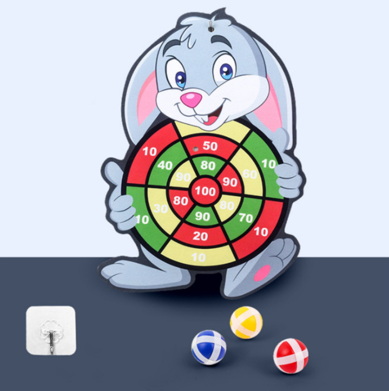 Boutique Planete Jouets France - Jeu de fl chettes pour enfants jouet ducatif interactif balle collante dessin anim Animal lapin famille 1