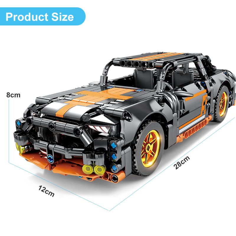 Boutique Planete Jouets France - SEMBO Sports Ford Mustang Technical Cars Speed Champion Pull Back Car Model MOC Building Blocks Toys 4