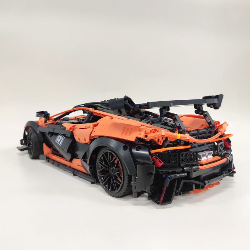 Boutique Planete Jouets France - Technical Concept Track Sports Car Black Orange Racing 91104 Moc High Tech Modular Building Blocks Bricks 3