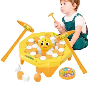 Planetejouets.com Jouet de table Briser la glace pour pingouin Jaune