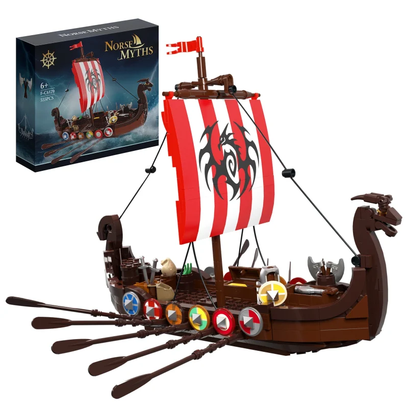 Blocs de Construction Dragon Bateau Viking Longship