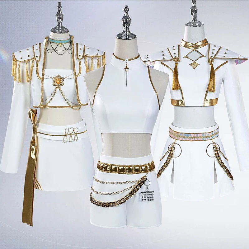 Boutique Planete Jouets France - Costume de Chant Blanc - Rumi, Mira & Zoey | K-Pop Demon Hunters Cosplay Femme & Fille 1 Costume de Chant Blanc - Rumi, Mira & Zoey | K-Pop Demon Hunters Cosplay Femme & Fille - Planete Jouets