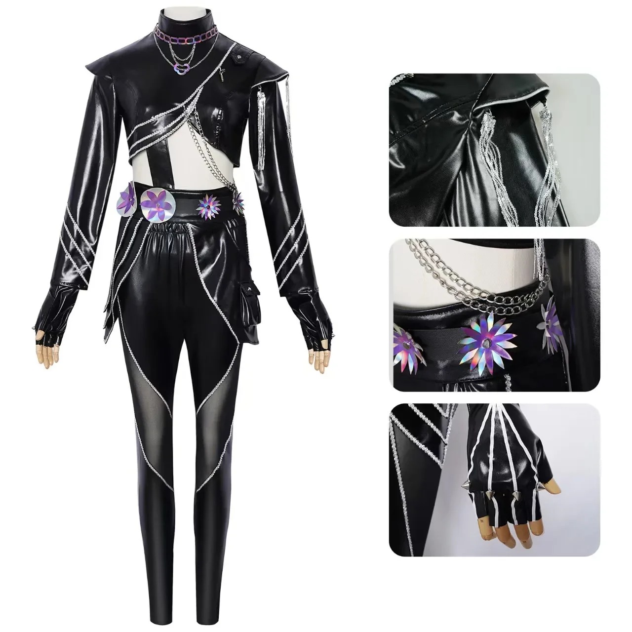 Boutique Planete Jouets France - Cosplay Rumi Zoey Mira - Tenue Demon Hunters K-Pop avec Accessoires Complets 2 Cosplay Rumi Zoey Mira - Tenue Demon Hunters K-Pop avec Accessoires Complets – Image 2