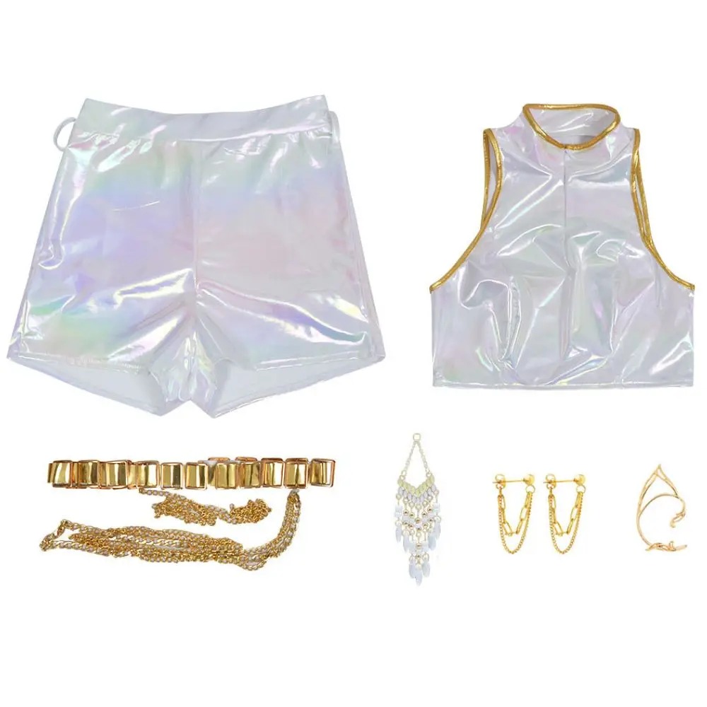 Boutique Planete Jouets France - Costume Rumi K-pop Demon Hunters - Tenue Cosplay Holographique Femme & Enfant 5 Costume Rumi K-pop Demon Hunters - Tenue Cosplay Holographique Femme & Enfant – Image 5