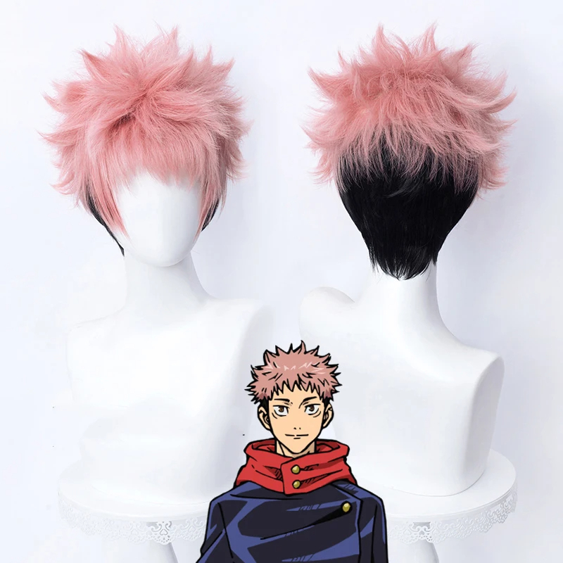 Boutique Planete Jouets France - Perruque Yuji Itadori Perruque Jujutsu Kaisen Rose 1 Perruque Yuji Itadori Perruque Jujutsu Kaisen Rose