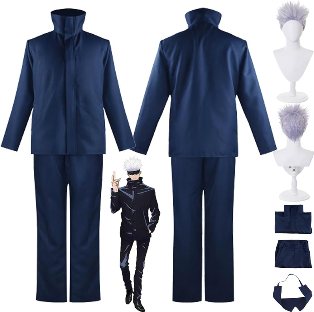 Boutique Planete Jouets France - Cosplay Gojo Satoru Cosplay Manga Jujutsu Kaisen Bleu 4 Cosplay Gojo Satoru Cosplay Manga Jujutsu Kaisen Bleu â Image 4