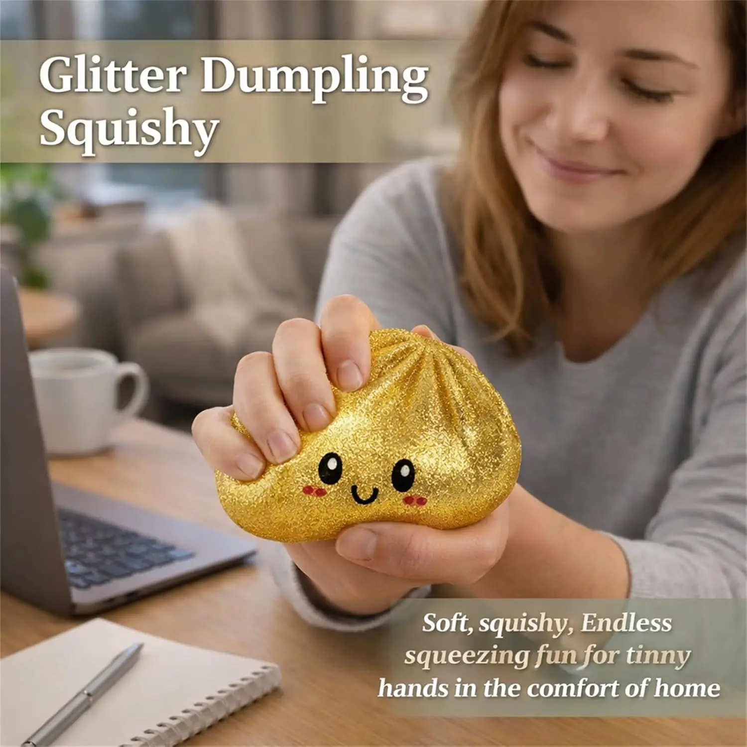 Boutique Planete Jouets France - Dumpling Squishy Vert Matcha 3 Dumpling Squishy Vert Matcha – Image 3