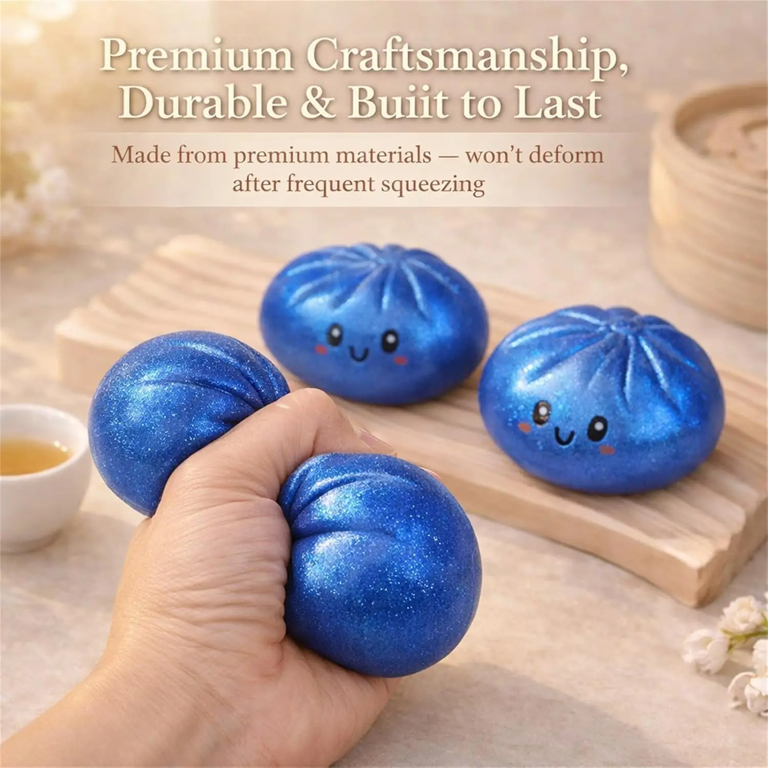 Boutique Planete Jouets France - Dumpling Squishy Vert Matcha 4 Dumpling Squishy Vert Matcha – Image 4