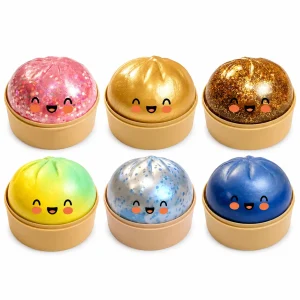 Les 6 finitions du squishy dumpling métallisé - Planete Jouets France