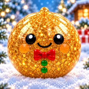 Squishy de Noël doré et lumineux Merry Midas - Planete Jouets France