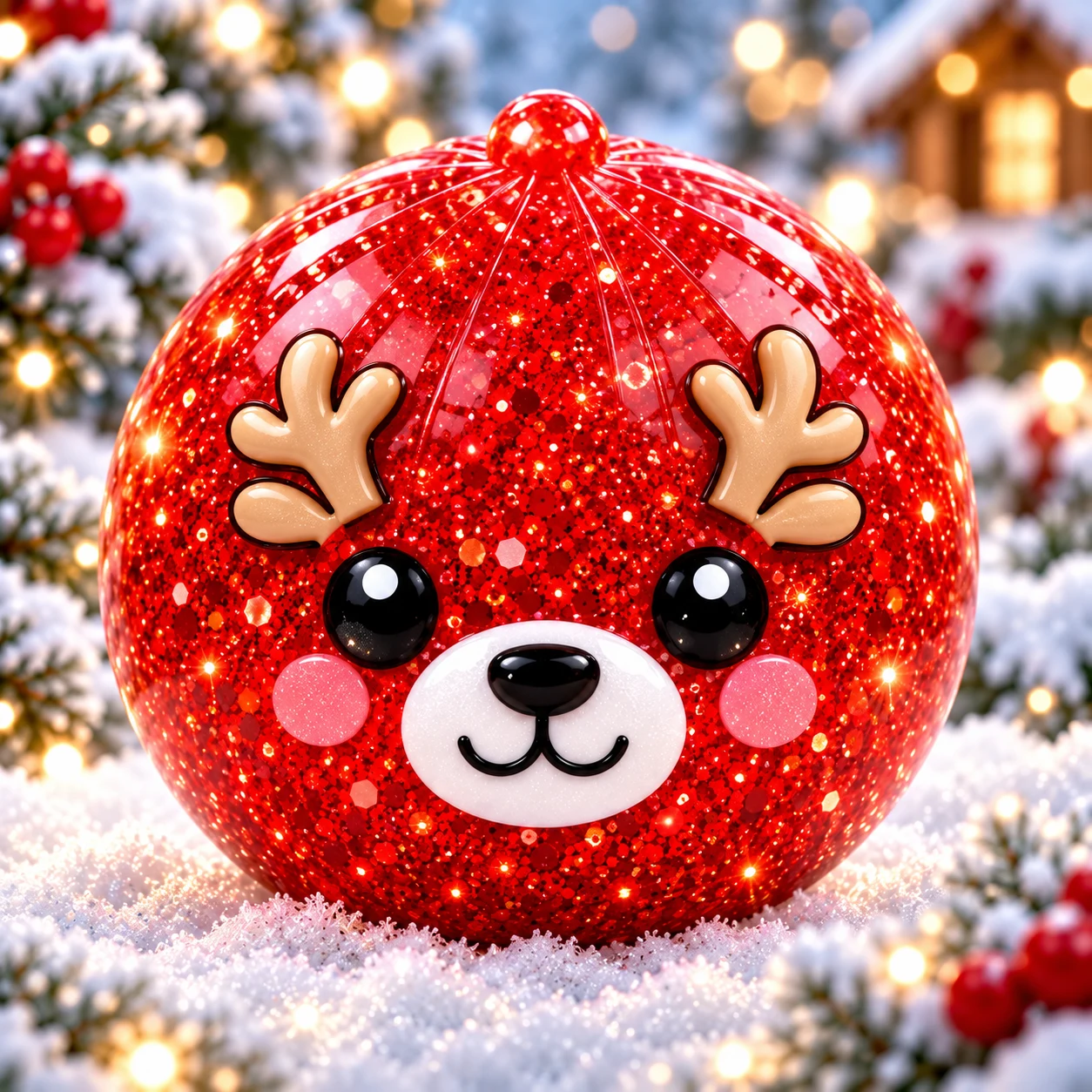 Boutique Planete Jouets France - Squishy Renne Rouge – Ruby Reindeer 1 Squishy renne rouge aux petits bois Ruby Reindeer - Planete Jouets France