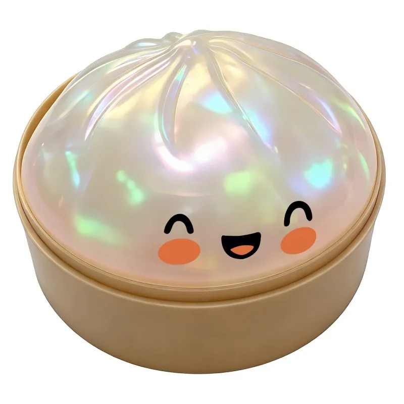 Boutique Planete Jouets France - Coffret Squishies Dumpling Pailletés et Métallisés – 1, 6 ou 12 Pièces 14 Squishy dumpling blanc perlé du coffret - Planete Jouets France