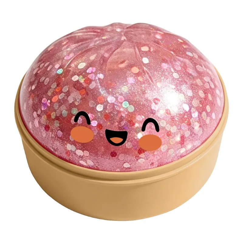 Boutique Planete Jouets France - Squishy Dumpling Doré, Pailleté ou Métallisé – 6 Finitions au Choix 8 Squishy dumpling rose pailleté dans son panier - Planete Jouets France