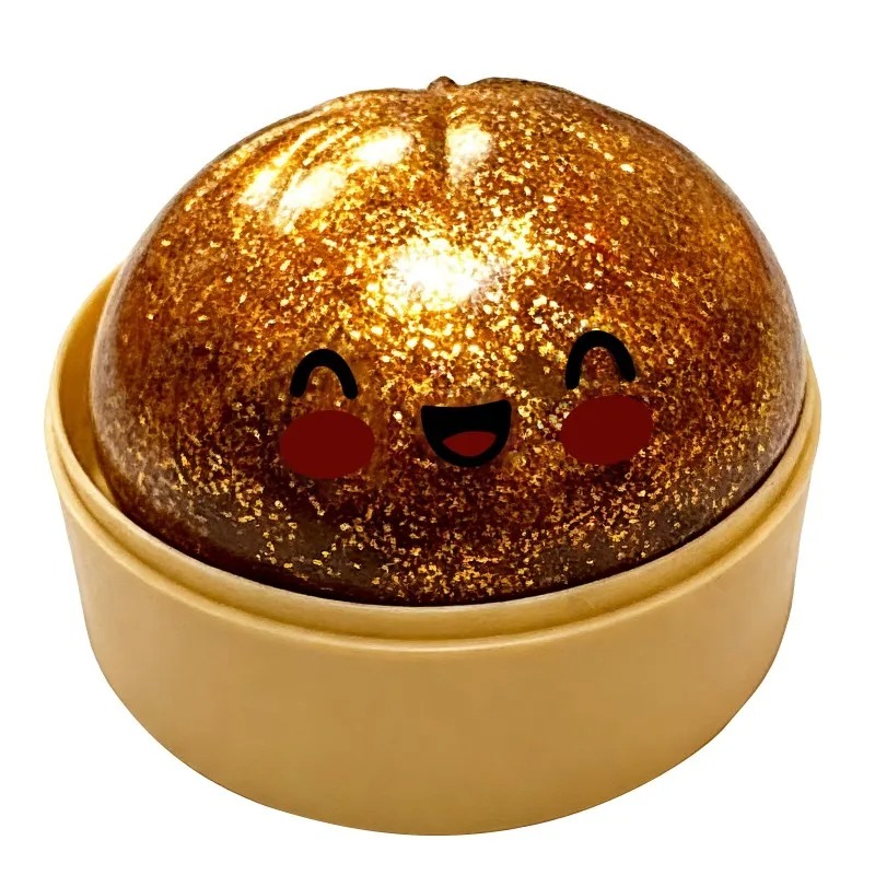 Boutique Planete Jouets France - Squishy Dumpling Doré, Pailleté ou Métallisé – 6 Finitions au Choix 4 Squishy dumpling or pailleté dans son panier - Planete Jouets France