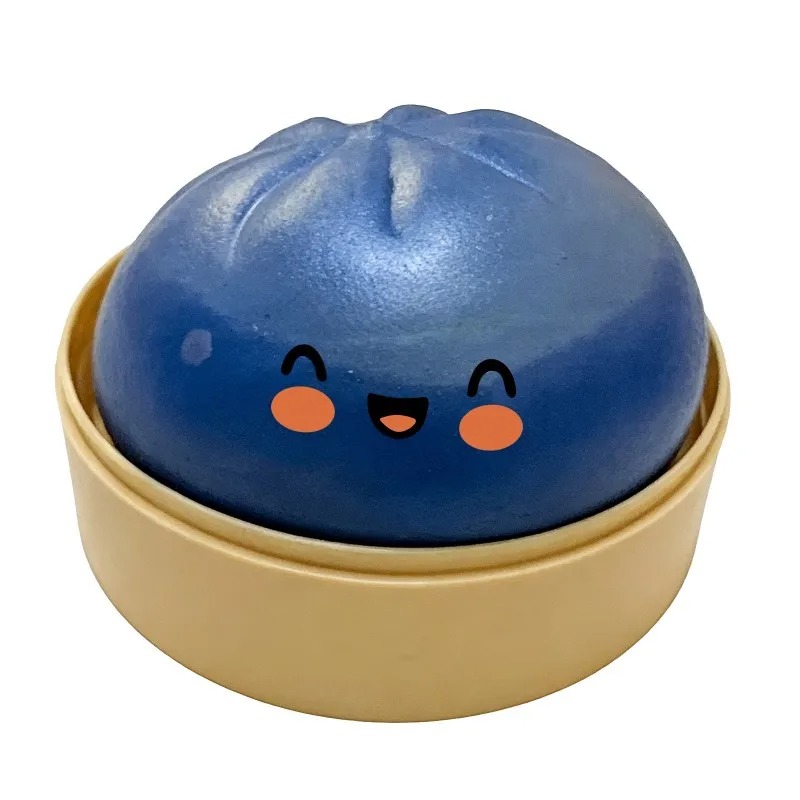 Boutique Planete Jouets France - Squishy Dumpling Doré, Pailleté ou Métallisé – 6 Finitions au Choix 7 Squishy dumpling bleu profond dans son panier - Planete Jouets France